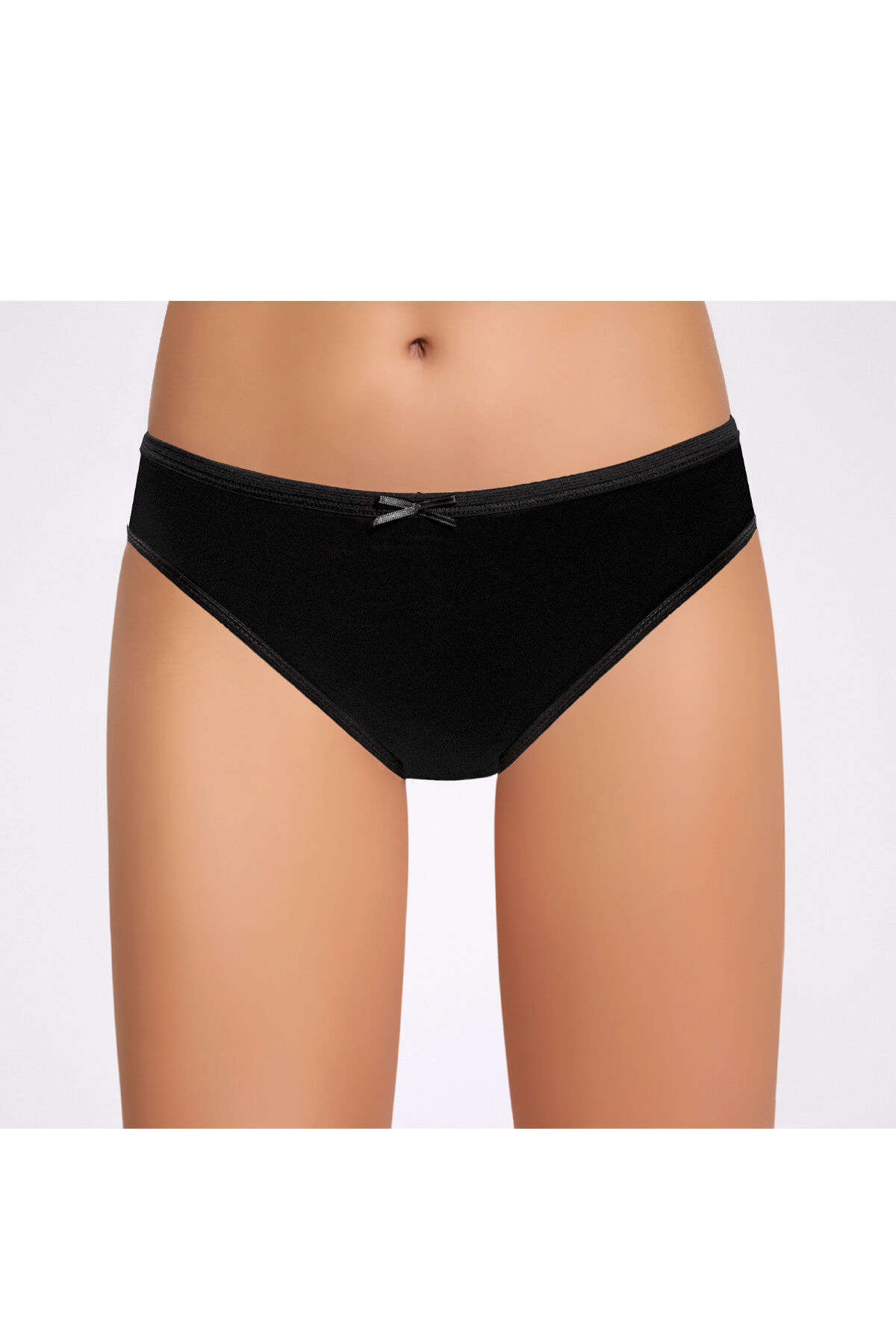 %100 Pamuk Siyah Fiyonklu Bikini - 1
